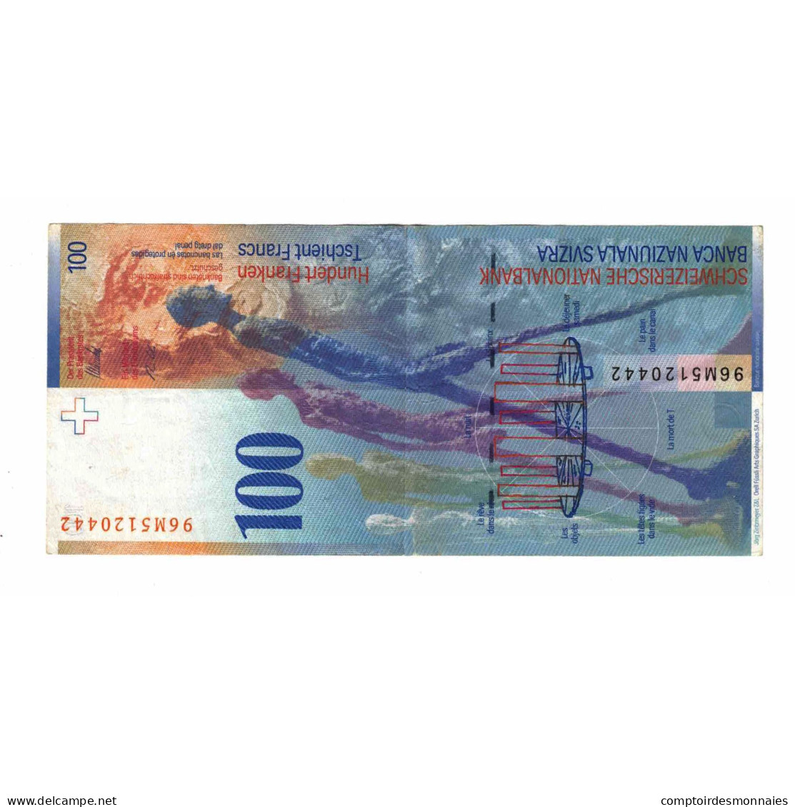 Billet, Suisse, 100 Franken, 1996, KM:72a, TTB - Suiza