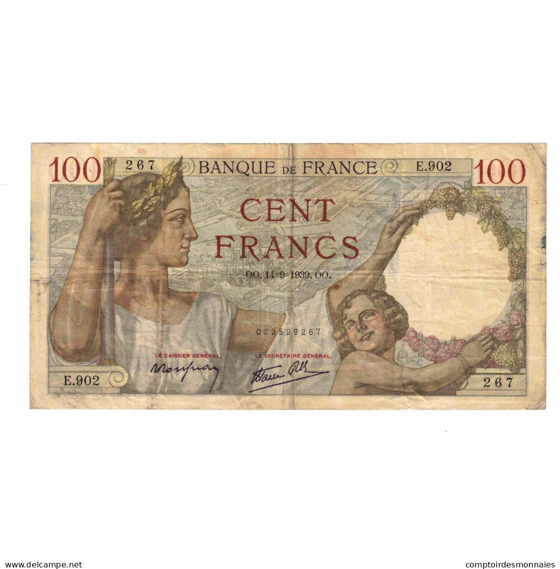 France, 100 Francs, Sully, 1939, E.902, TB+, Fayette:26.06, KM:94 - 100 F 1939-1942 ''Sully''