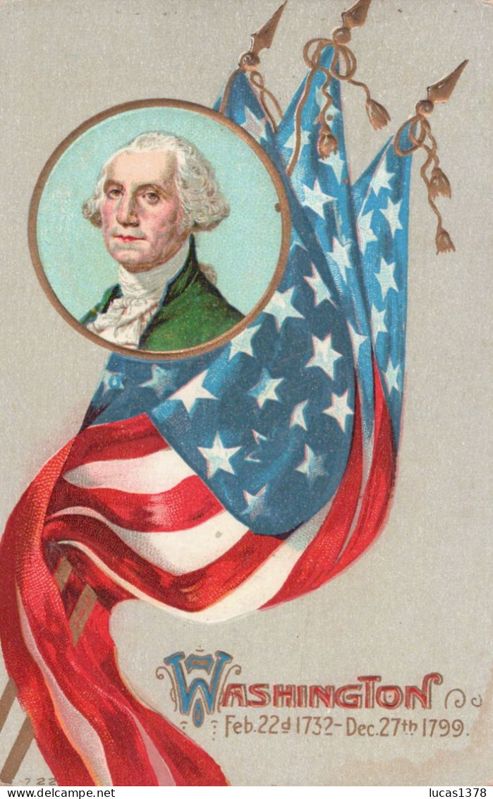 US ART EMBOSSED PATRIOTIC WASHINGTON 1732 - 1799 - Presidents