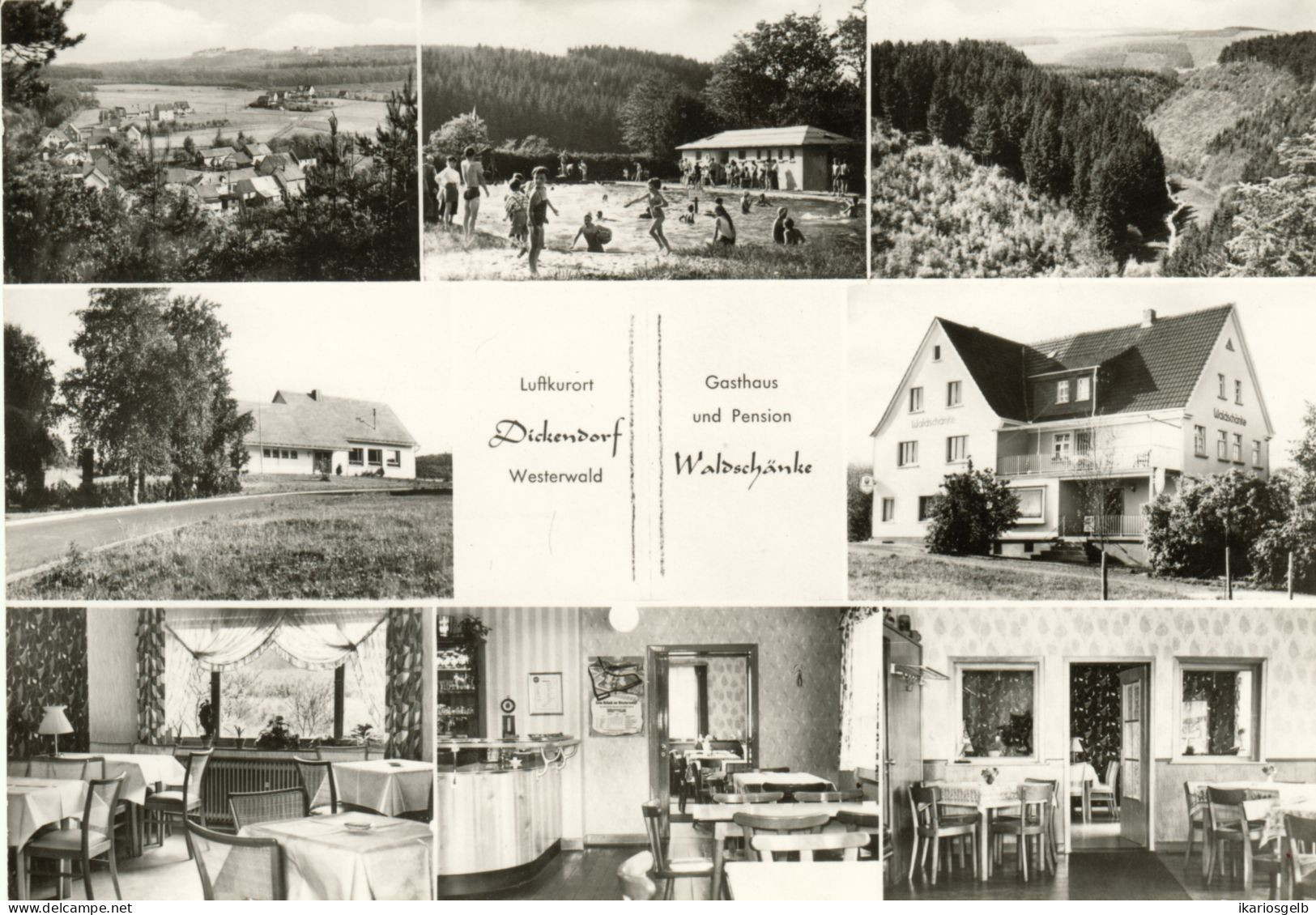 DICKENDORF B Molzhain Betzdorf Sieg ~1962 Private AK " Gasthaus U Pension Waldschänke " - Betzdorf