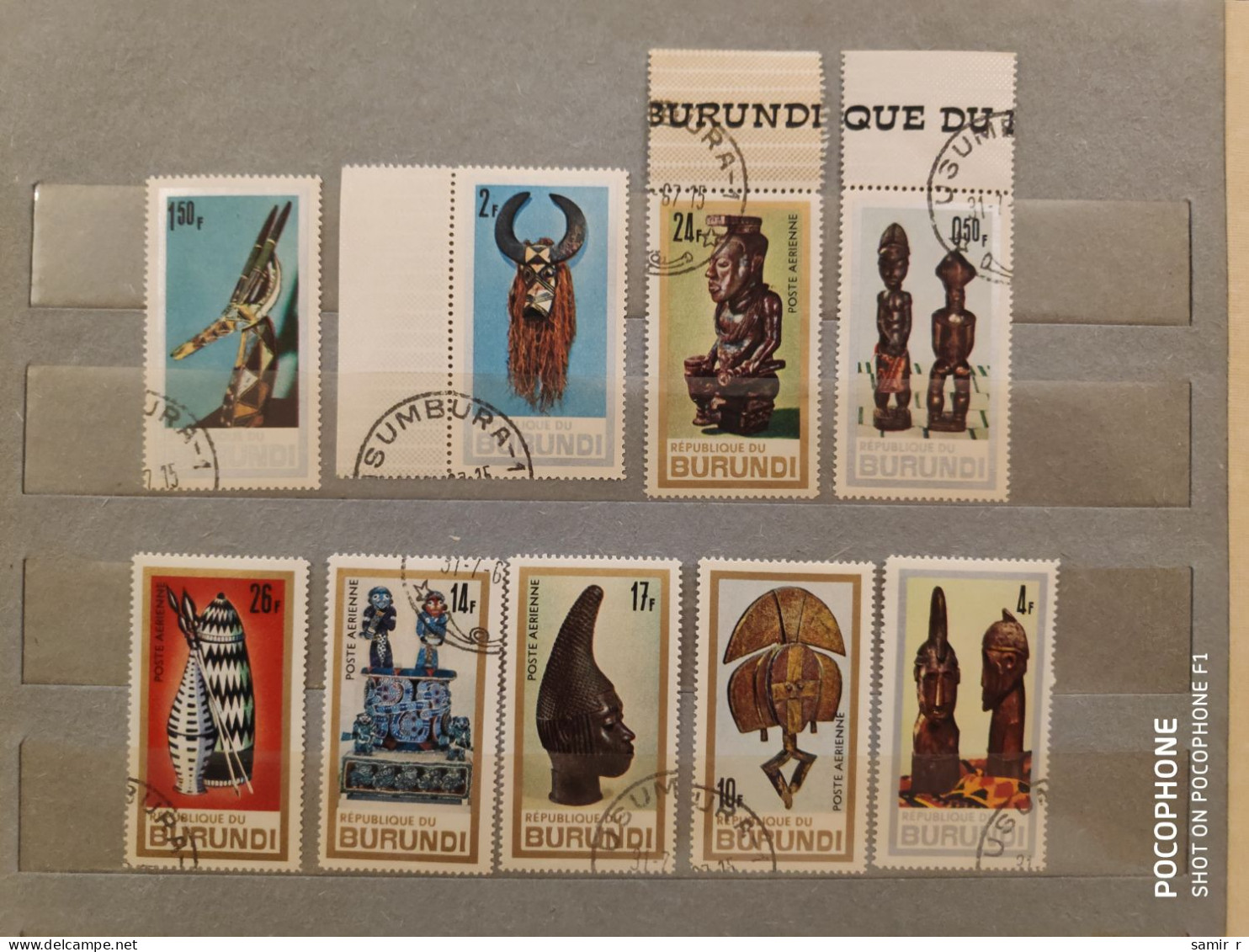 Burundi	Masks (F9) - Used Stamps