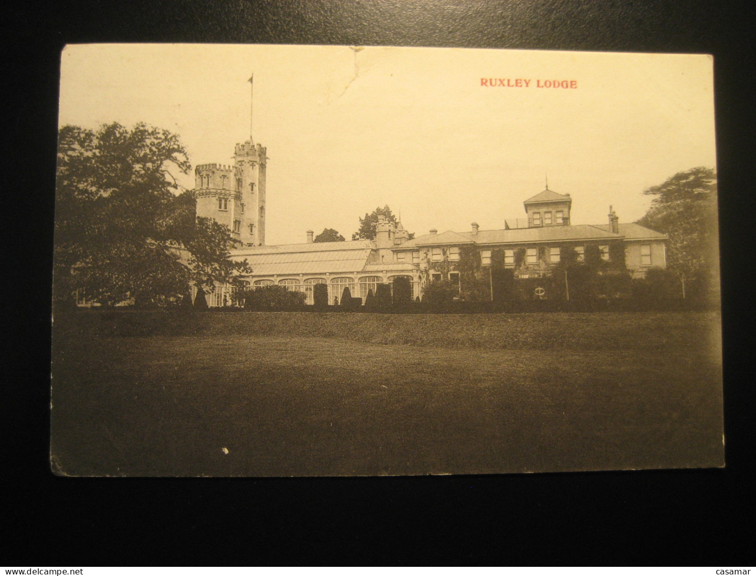 ESPIER Surrey 1906 To Chertsey Cancel RUXLEY LODGE Slight Damaged Postcard ENGLAND - Surrey