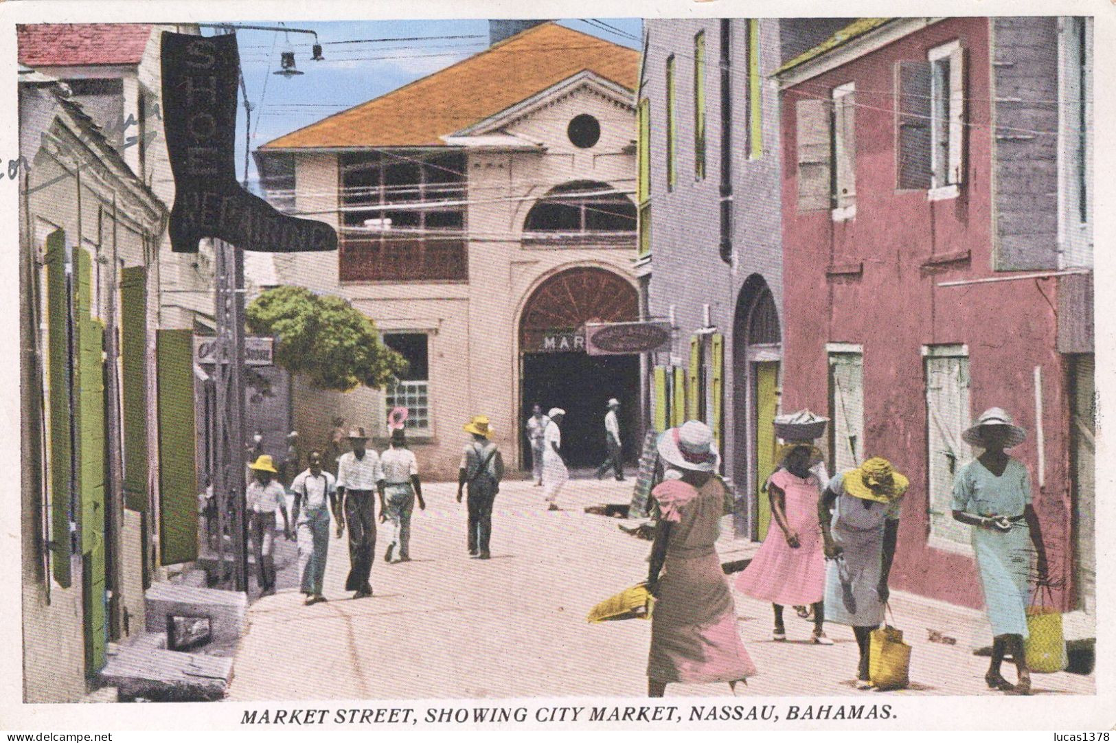 BAHAMAS / NASSAU / MARKET STREET / SHOWING CITY MARKET / CIRC1936 - Bahamas