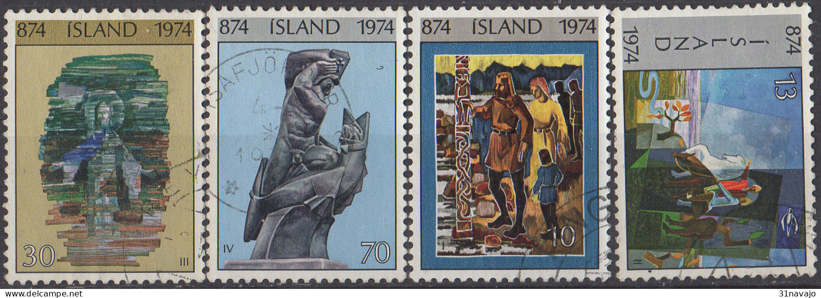 ISLANDE - 1100e Anniversaire Du Peuplement De L'Islande - Usados