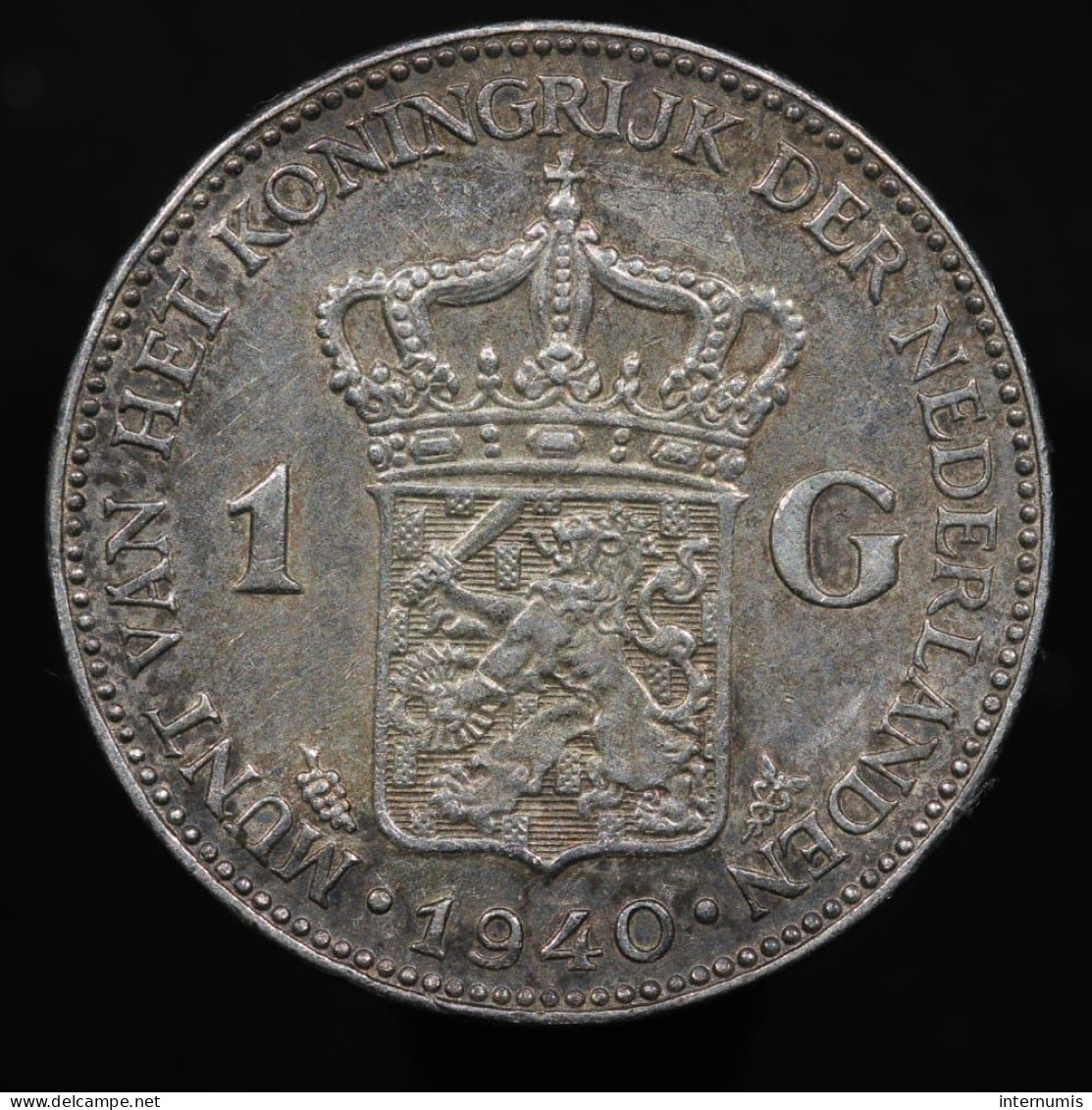 Pays Bas / Netherlands, Wilhelmina, 1 Gulden, 1940, Argent (Silver), SUP (AU), KM#161.1 - 1 Gulden