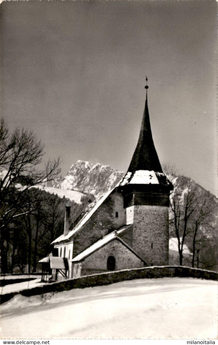 Rossiniere - Eglise Et Dent De Corjon (11300) * 17. 2. 1975 - Rossinière