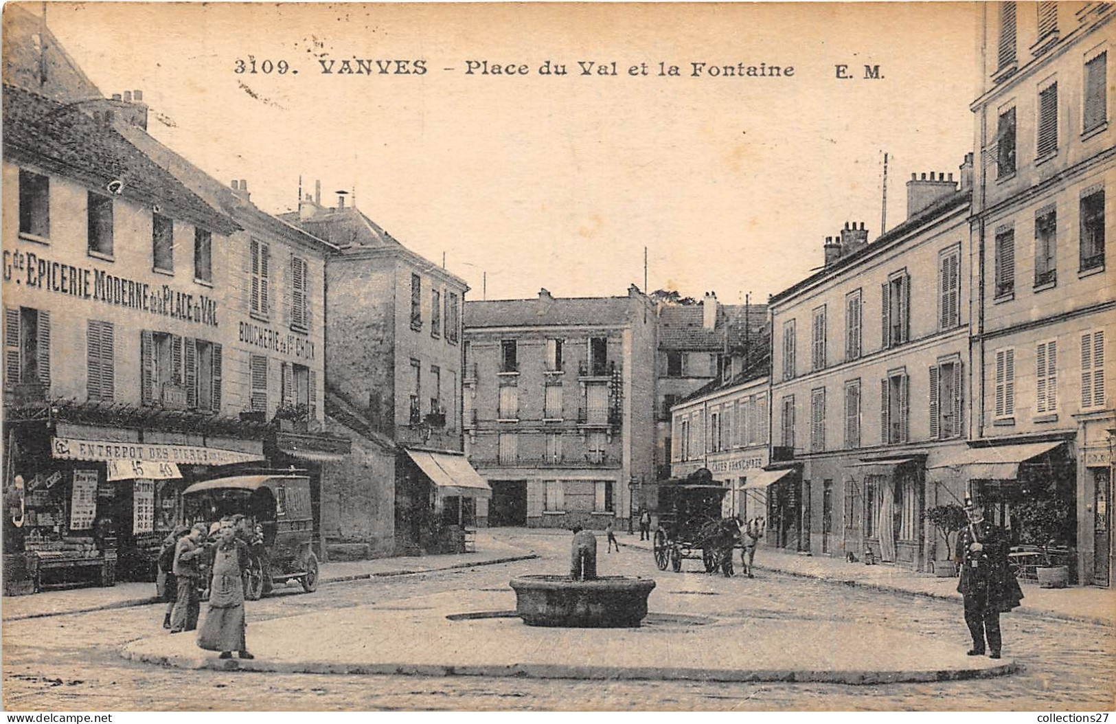 92-VANVES- PLACE DU VAL ET LA FONTAINE - Vanves