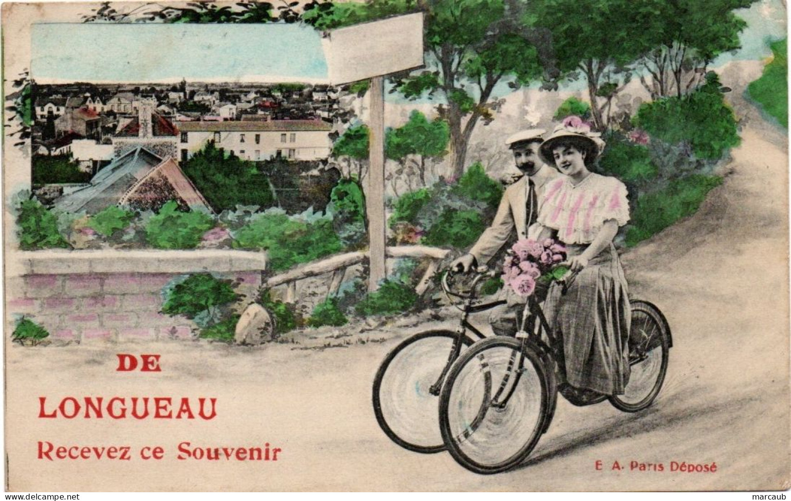 CPA 80 Somme - LONGUEAU - Recevez Ce Souvenir - Longueau