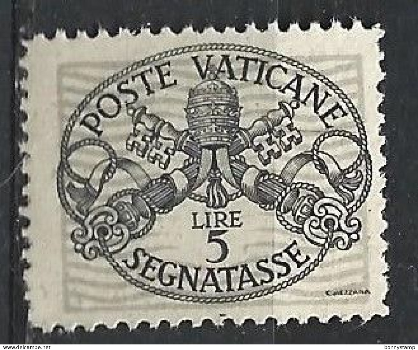 Città Del Vaticano, 1945 - 5 Lire Segnatasse - Nr.12 MNH** - Taxes