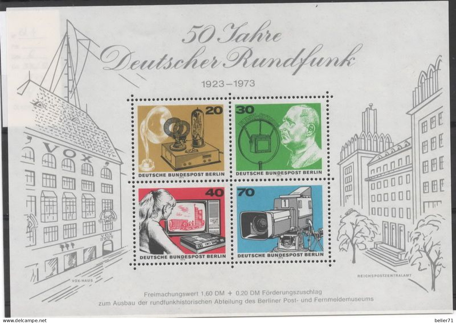 Allemagne : Berlin Bloc N° 4 Xx Neuf Sans Trace De Charnière Année 1973, Timbres N° 416 à 419 - Blocks & Sheetlets