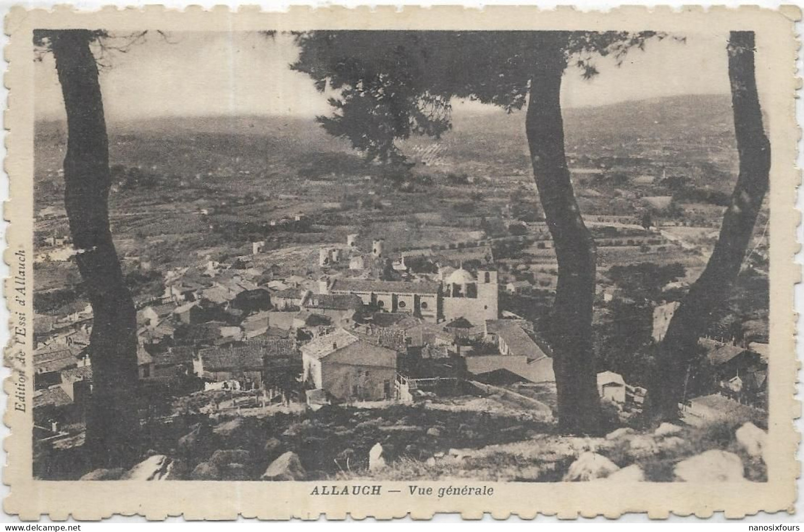 D 13 ALLAUCH. VUE GENERALE CARTE ECRITE - Allauch