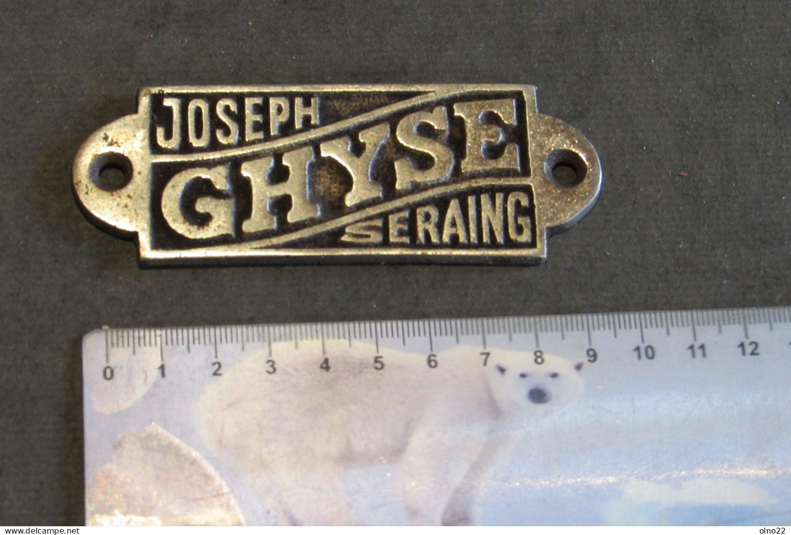 SERAING - JOSEPH GHYSE - PETITE PLAQUE PUBLICITAIRE - VOIR SCANS - Other & Unclassified