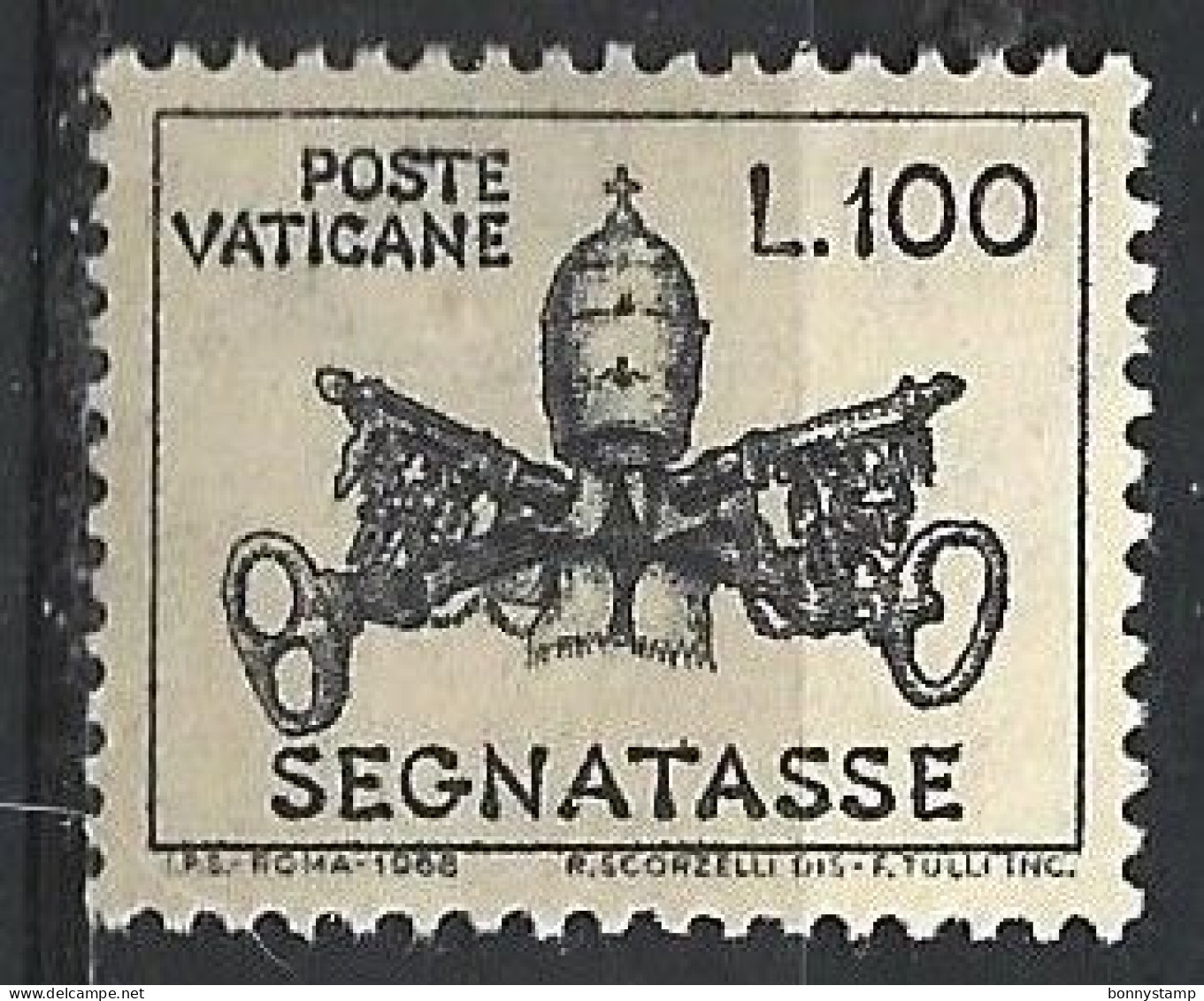 Città Del Vaticano, 1968 - 100 Lire, Segnatasse - Nr.29 MNH** - Segnatasse