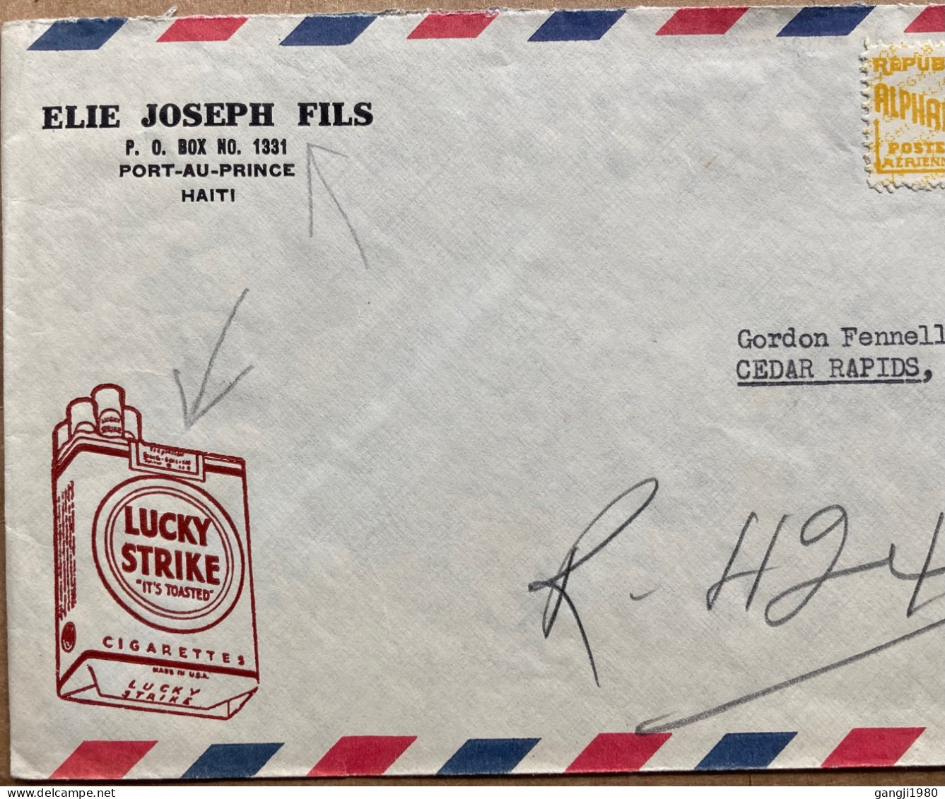 HAITI 1961, REGISTER COVER USED TO USA, ILLUSTRATE, LUCKY STRIKE CIGARETTES, LITERACY FUND, SUGAR QUEEN & CANE, PORT-AU- - Haïti