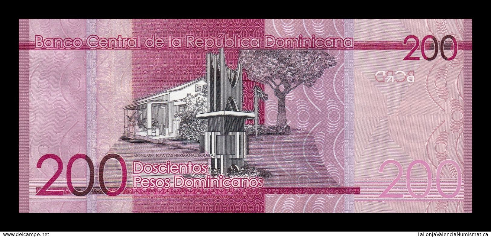República Dominicana 200 Pesos Dominicanos 2016 Pick 191c Low Serial 959 Sc Unc - Dominicaine