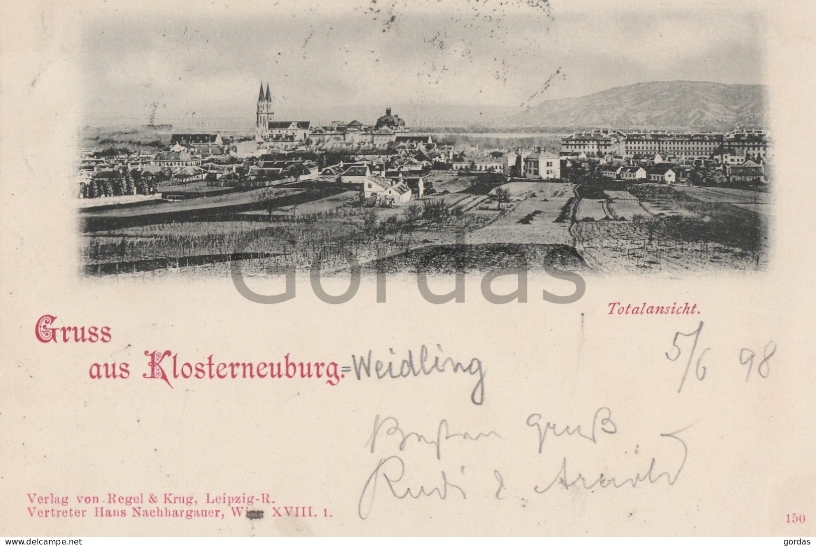 Austria - Klosterneuburg - Totalansicht - 1898 - Klosterneuburg