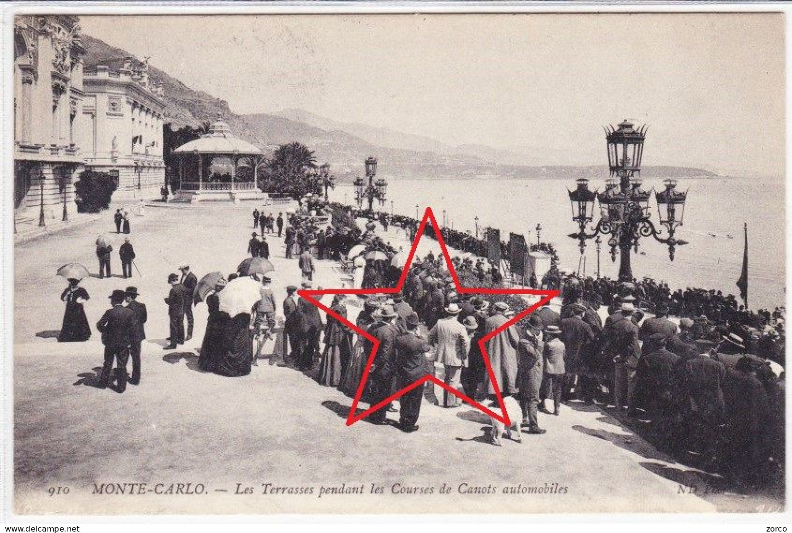 MONTE CARLO. Les Terrasses Pendant Les Courses De CANOTS AUTOMOBILES. - Les Terrasses