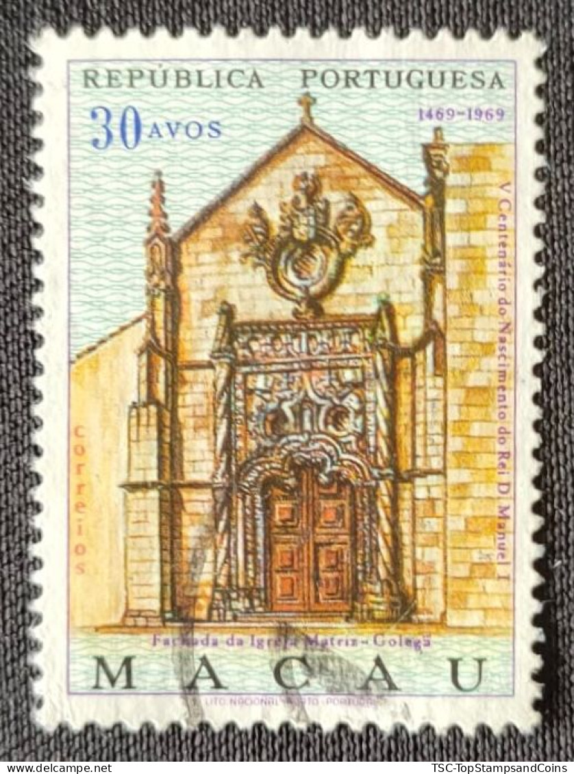 MAC5424U4 - V. Centenary Of The Birth Of King D. Manuel I - 30 Avos Used Stamp - Macau - 1969 - Usados