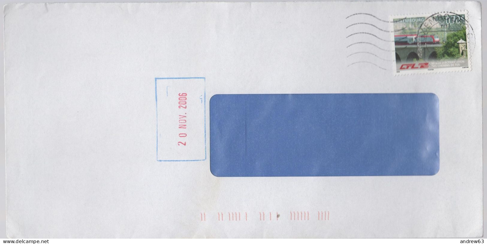 LUSSEMBURGO - LUXEMBOURG - 2006 - 0,70€ 50 Years Of Electrification Of The Luxembourg Rail Network - Viaggiata Da Luxemb - Covers & Documents