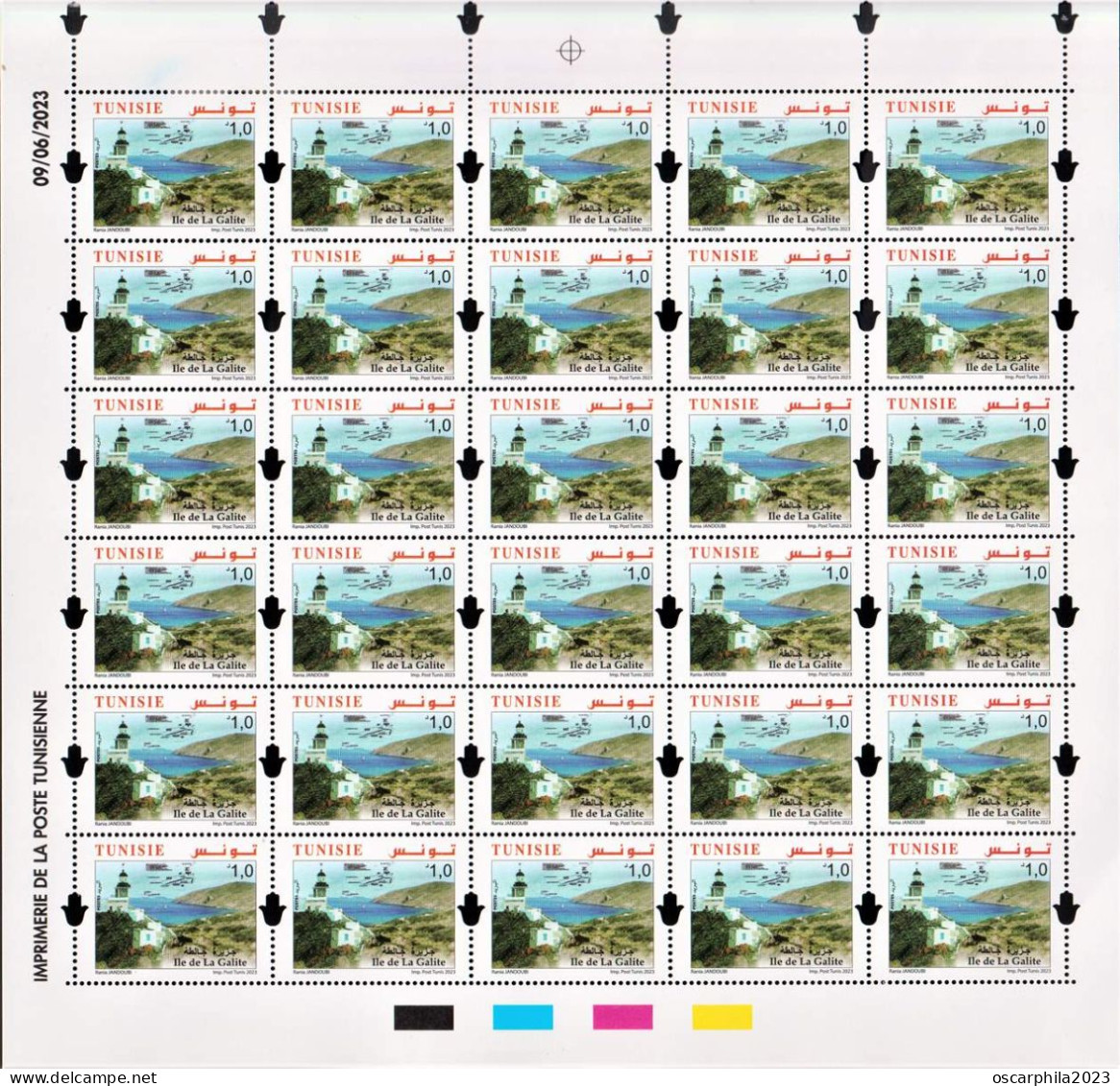 2023.Tunisie - Emission N° 8, - Les Iles De Tunisie - Ile De La Galite - Planche Complète / 30v. MNH** - Islands