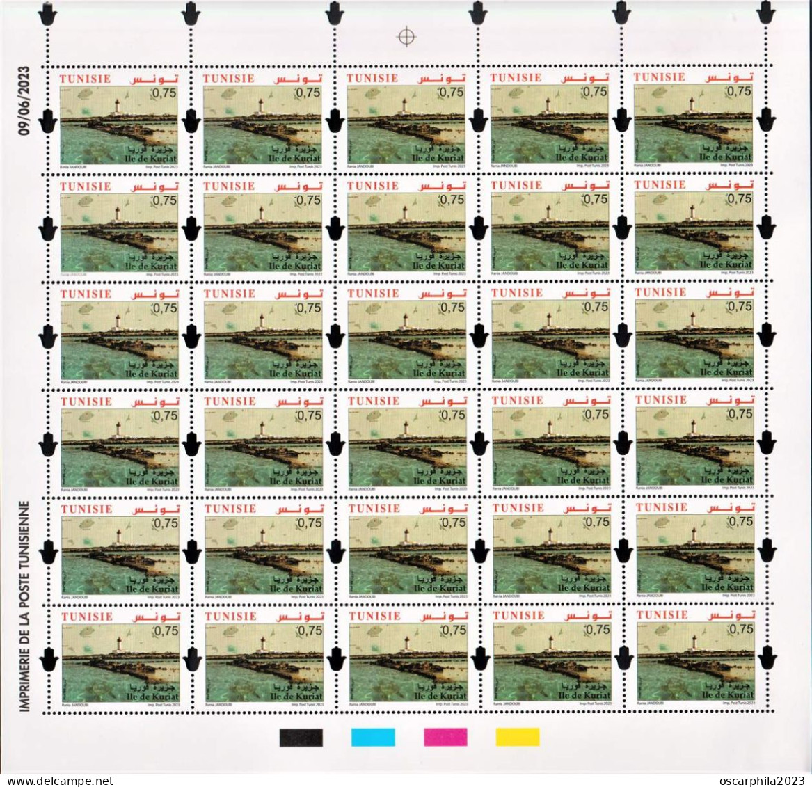 2023.Tunisie-emission N°8, - Les Iles De Tunisie -Ile De Kuriat & Ile De La Galite -  2 Planches Complètes / 60v. MNH** - Iles