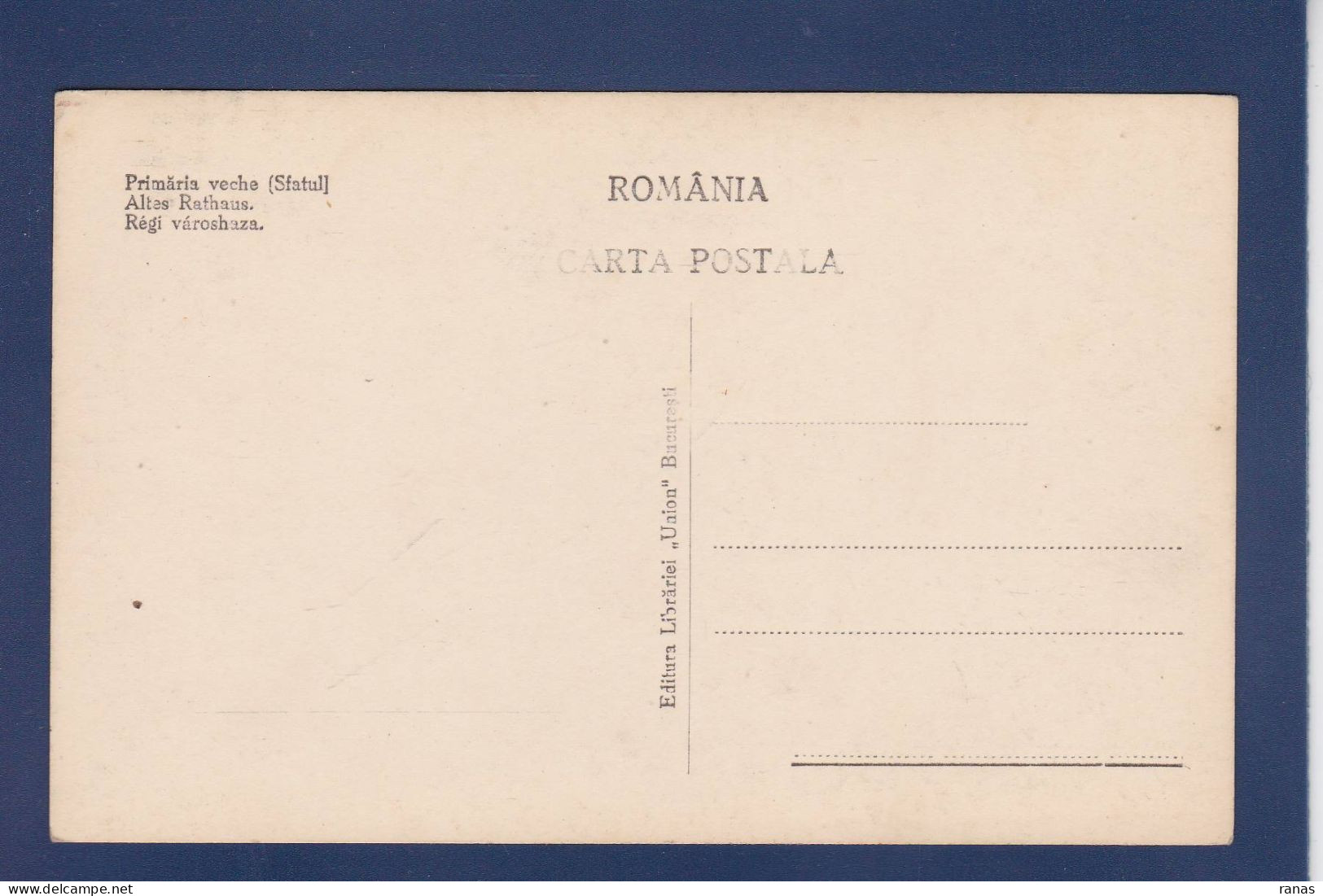 CPA Roumanie Romania Roemenie Non Circulé Voir Dos Brasov - Roumanie