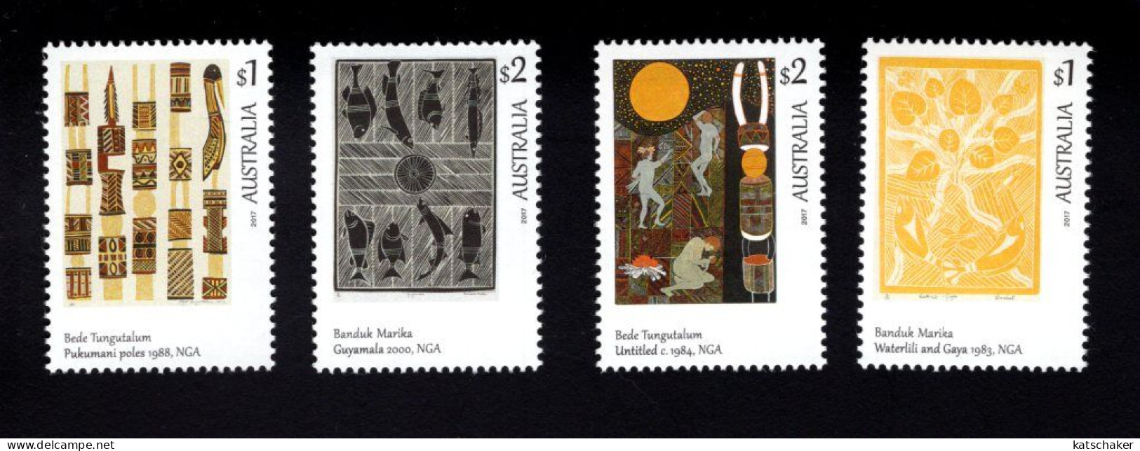 1794290569 2017 SCOTT 4707 4710 (XX) POSTFRIS MINT NEVER HINGED   - ABORIGINAL ART - Mint Stamps