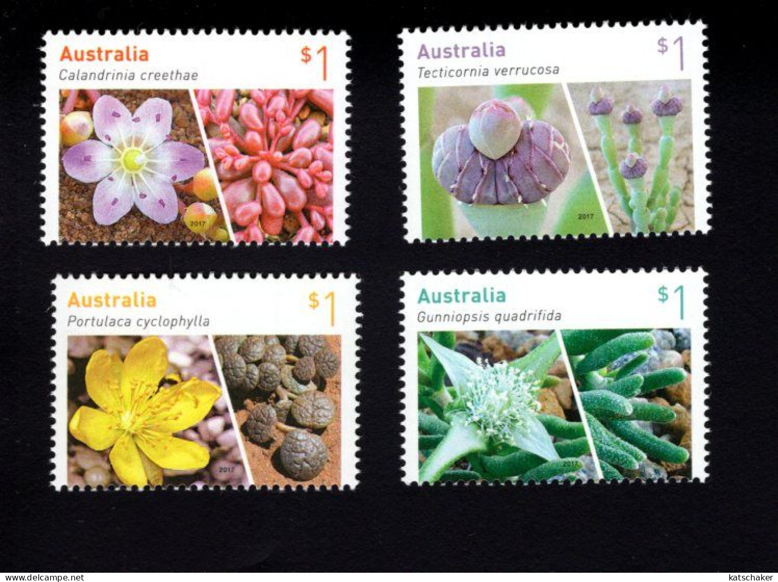 1794290950 2017 SCOTT 4645 4648 (XX) POSTFRIS MINT NEVER HINGED   - SUCCULENT   PLANTS  - FLORA - Mint Stamps