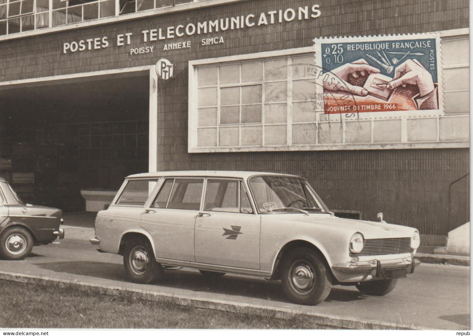 France 1966 Anniversaire Du Bureau De Poste Simca Poissy (78) - Matasellos Conmemorativos