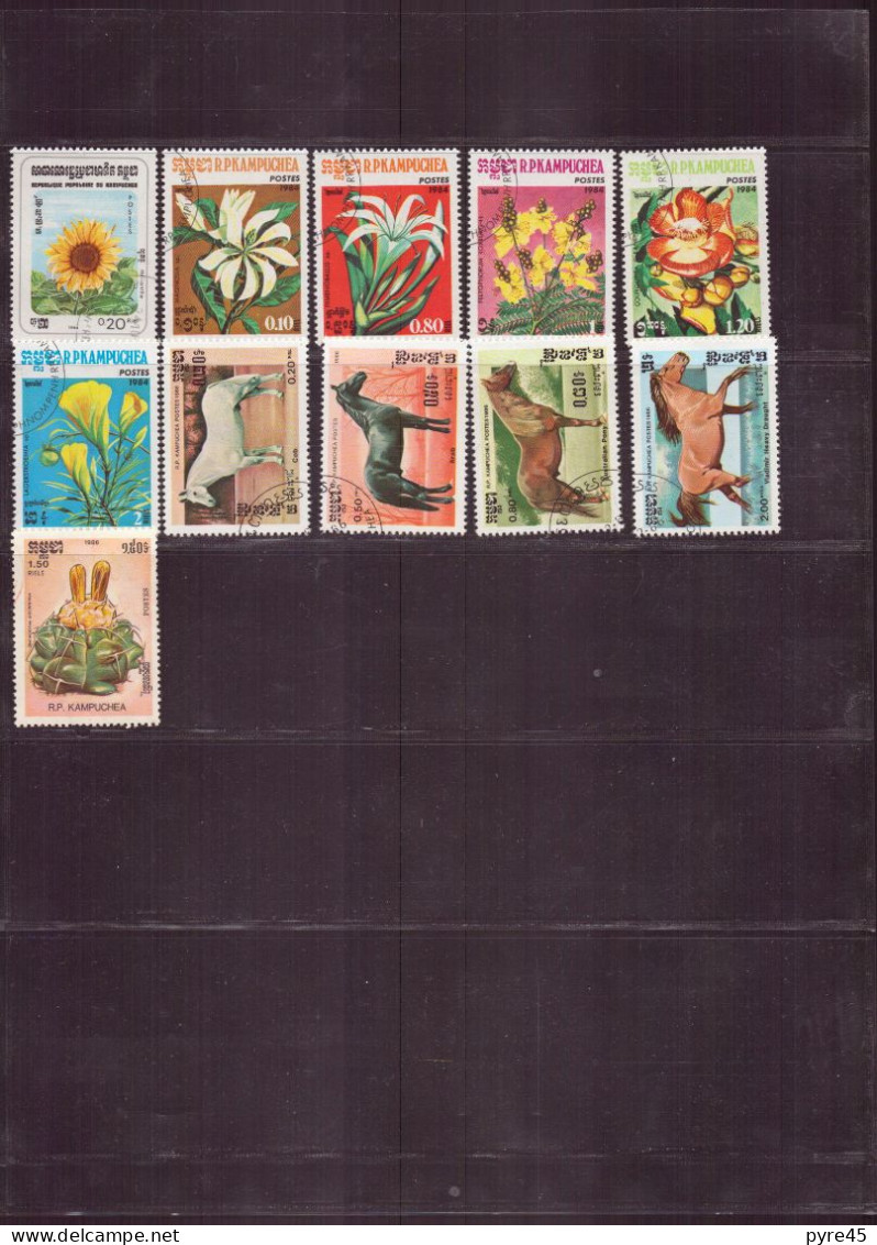 Kampuchea, Lot De 11 TP Oblitérés - Kampuchea