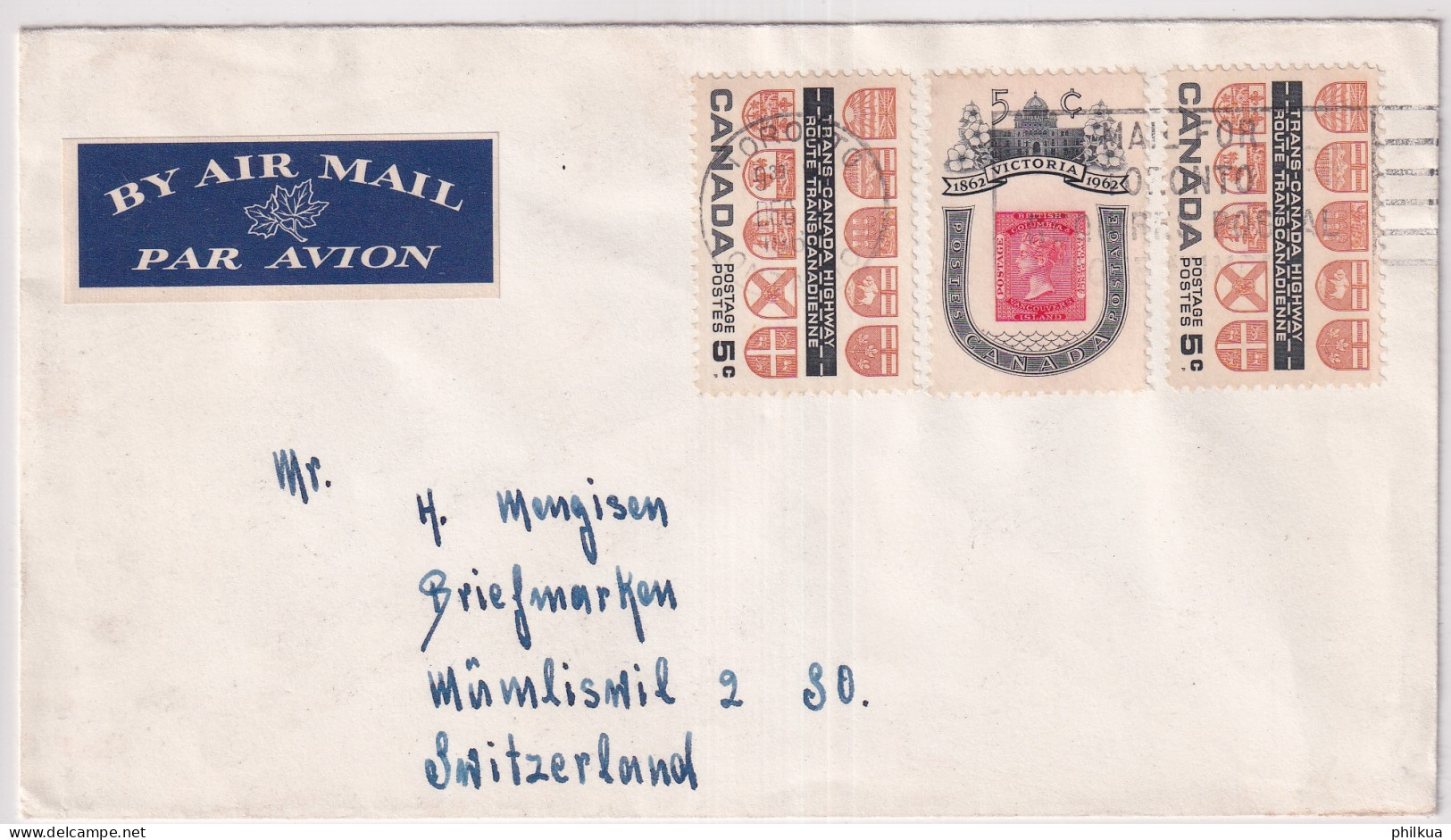 Kanada Buntfrankatur Auf Bedarfsflugpostbrief Gelaufen 1962 Ab TOTONTO Kanada Nach MÜMLISWIL  Suisse - Airmail