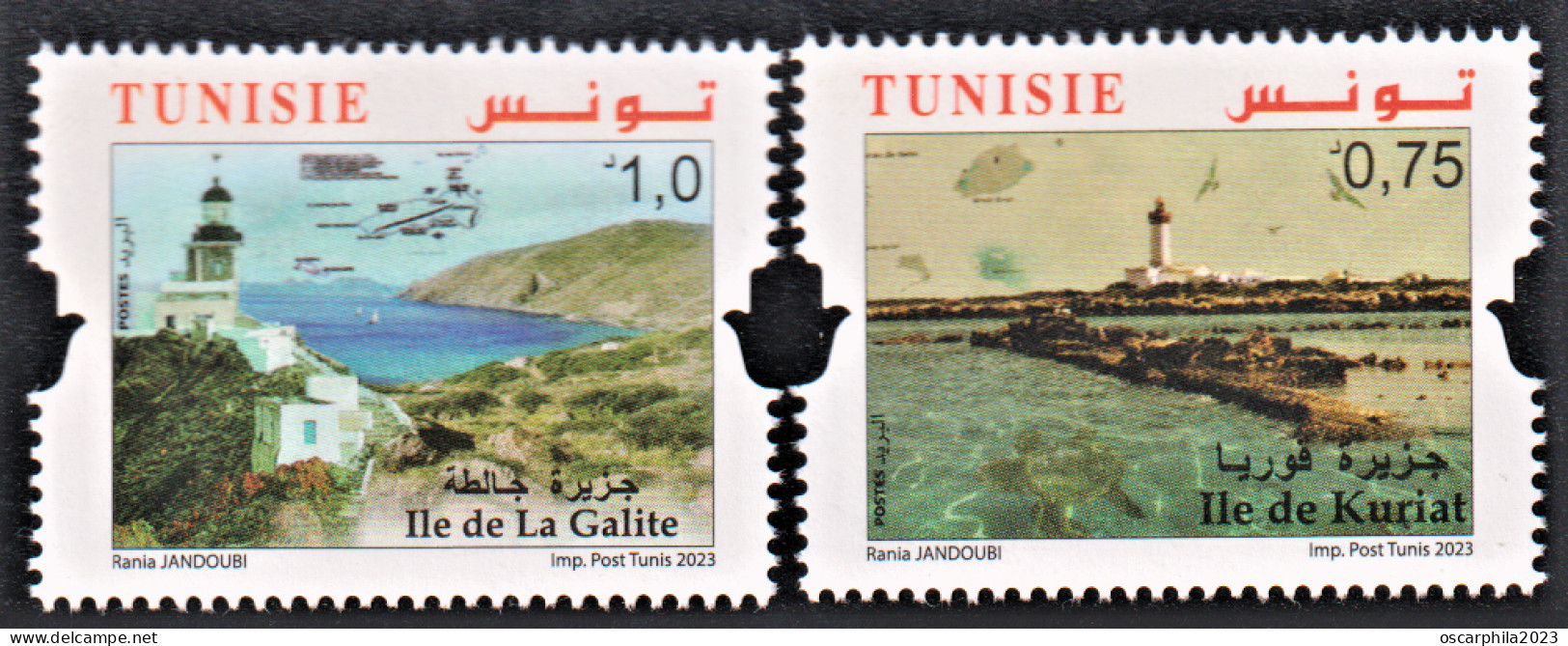 2023.Tunisie-emission N°8, - Les Iles De Tunisie -Ile De Kuriat & Ile De La Galite -  Série Complète / 2v. MNH** - Islas