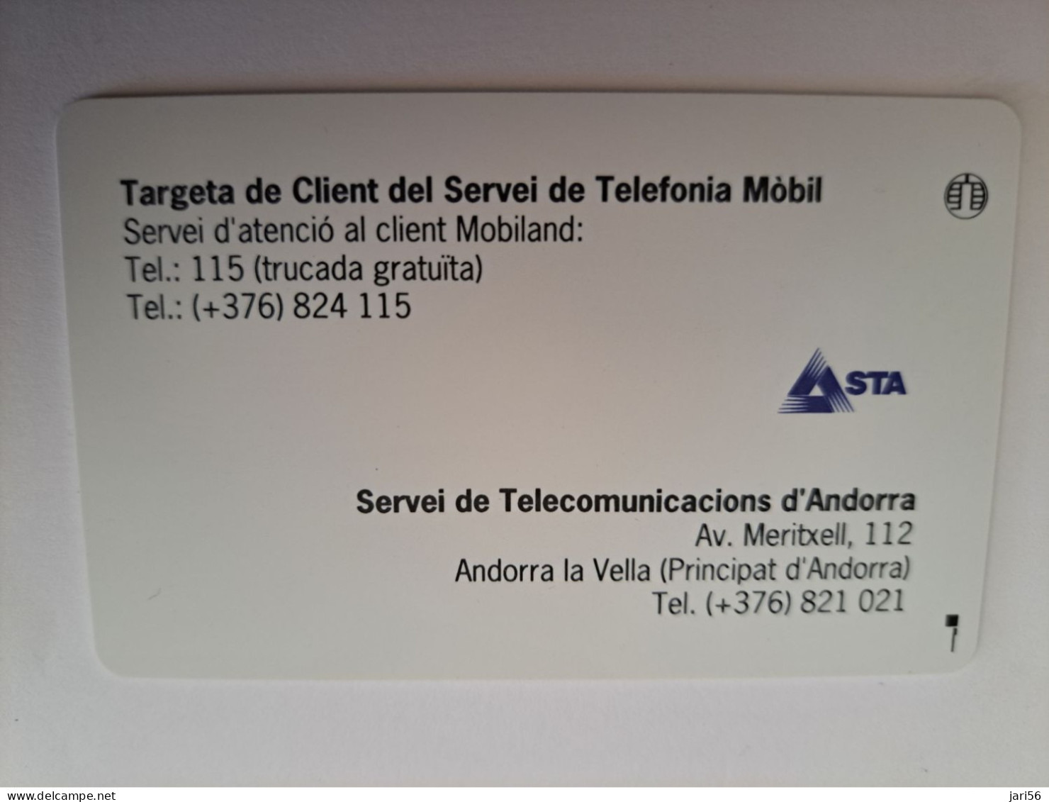 ANDORRA /   CHIPCARD/ GSM/SIMCARD /   ANDORRA - Mobiland, STA GSM,   ** 13582** - Andorre