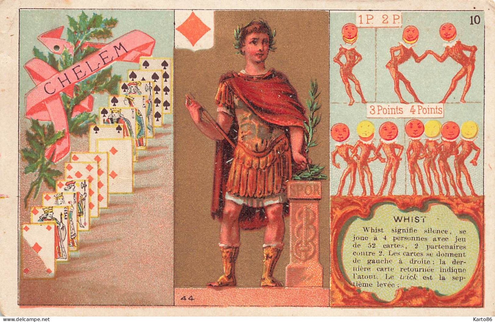 Cartes à Jouer Cards * Série De 7 Chromos Ancien Illustrateur * Jeu De Carte * Chromo - Cartes à Jouer