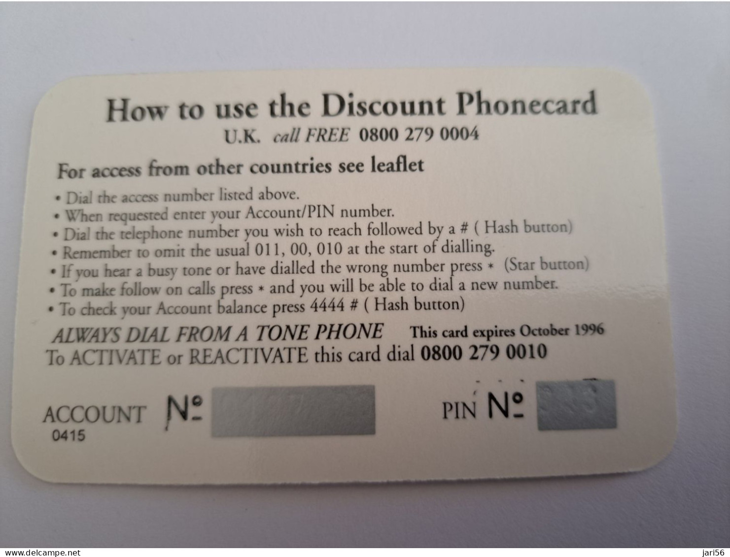 GREAT BRITAIN  / DISCOUNT PHONECARD/BUTTERFLY / 75 PENCE    PREPAID CARD / MINT      **13584** - Verzamelingen