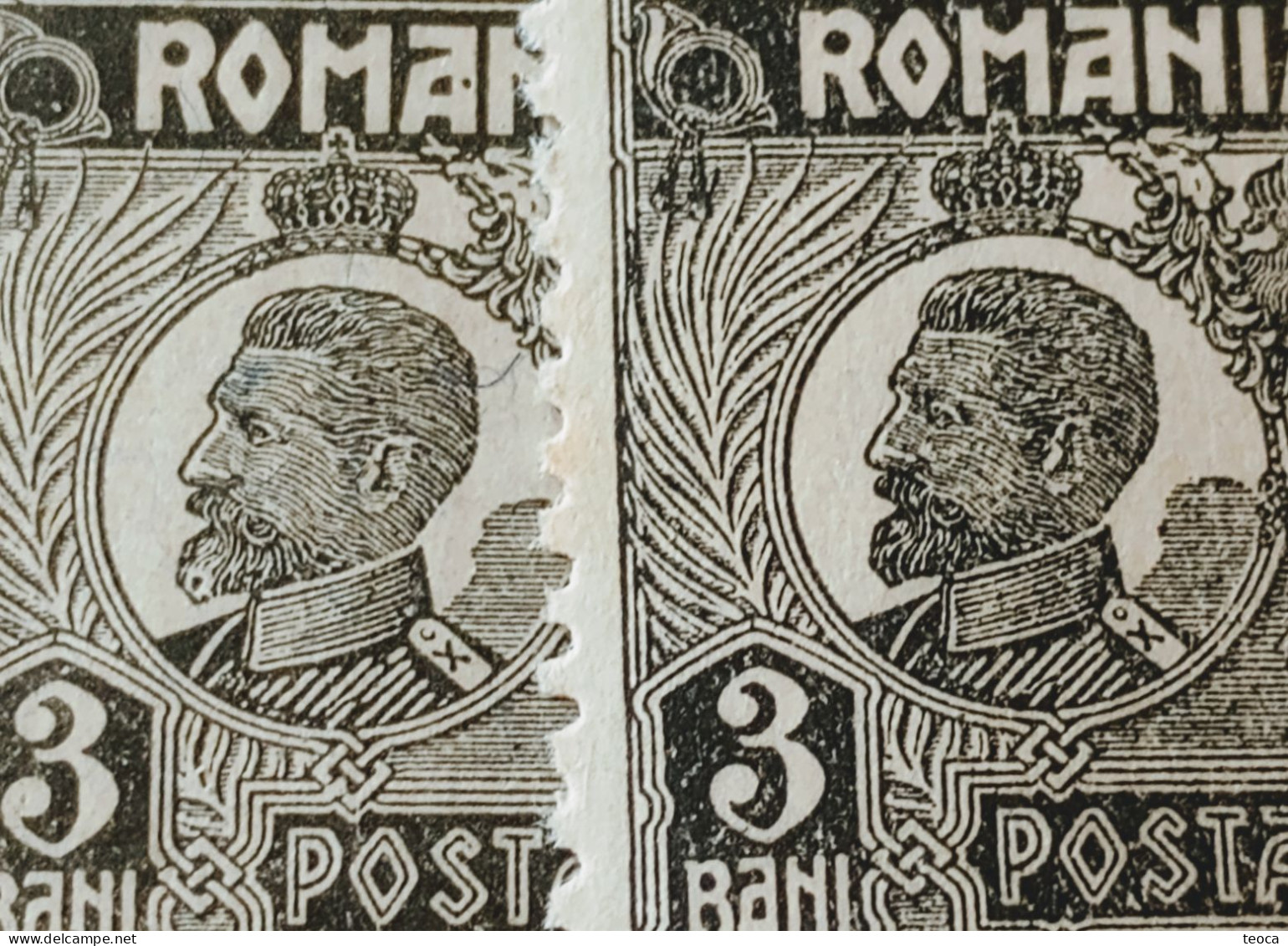 Errors Romania 1920 King Ferdinand Printed With 3 Circles On Beard Variety Errors Unused Gumn - Errors, Freaks & Oddities (EFO)