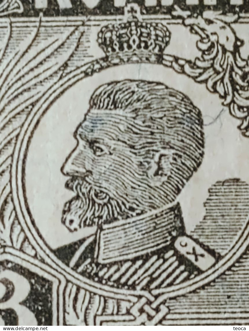 errors Romania 1920 King Ferdinand printed with 3 circles on beard variety errors unused gumn
