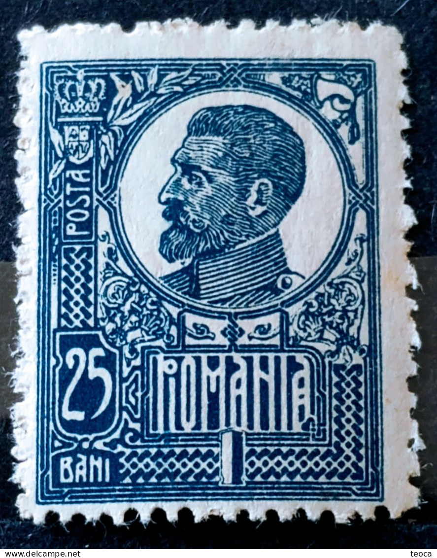 Errors Romania 1920 King Ferdinand 25bani,  Printed With Dot Under Beard Variety Errors Unused Gumn - Abarten Und Kuriositäten