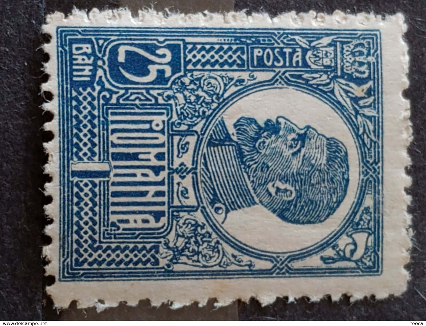 Errors Romania 1920 King Ferdinand 25bani,  Printed With Dot Under Beard Variety Errors Unused Gumn - Errors, Freaks & Oddities (EFO)