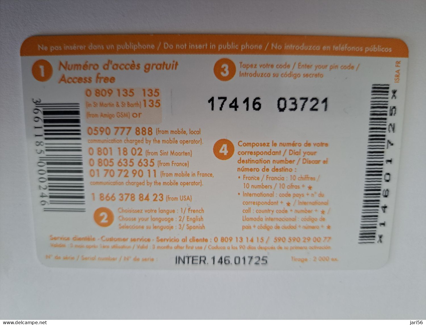 ST MARTIN / INTERCARD  3 EURO    PHILIPSBURG AUTO ACCESSOIRES          NO 146   Fine Used Card    ** 13595 ** - Antilles (Françaises)