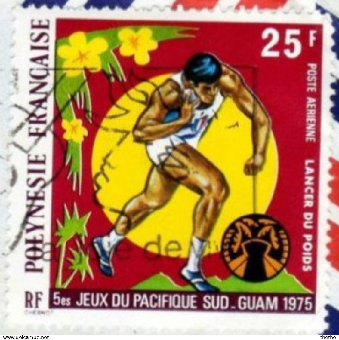 POLYNESIE - 5éme Jeux Du Pacifique Sud - Guam 1975 - Lancer Du Poids - Gebraucht