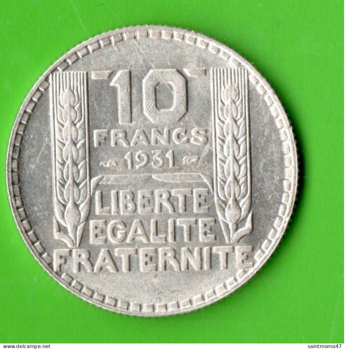 MONNAIE FRANCE . ARGENT 10 FRANCS 1931 TURIN - Réf. N°84M - - 10 Francs