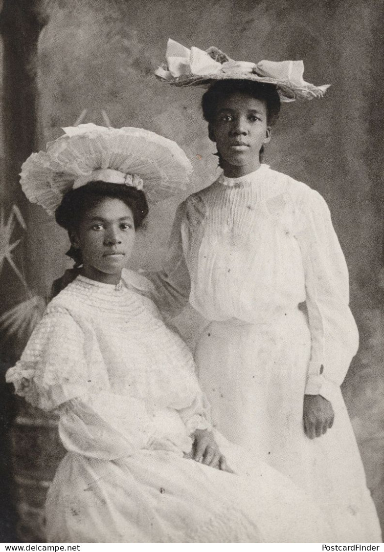 African American Lady Ladies In White Fashion Dress Award Photo Postcard - Non Classés