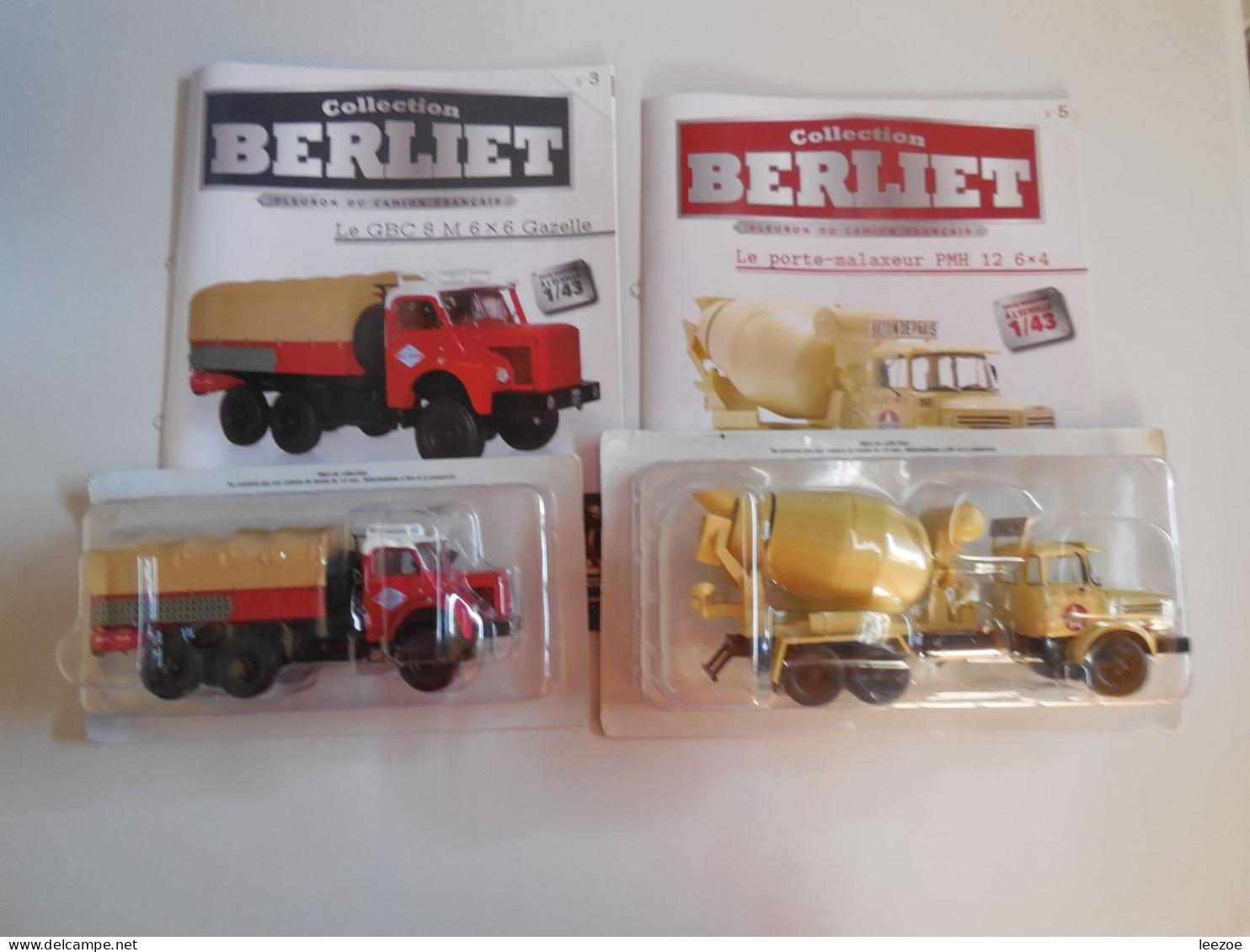 BERLIET GBC 8 M 6X6 GAZELLE ET PORTE MALAXEUR PMH 12 6X4 COLLECTION BERLIET - Camiones