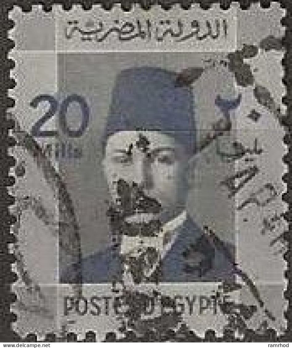 EGYPT 1937 Investiture Of King Farouk - 20m. - Violet FU - Gebruikt