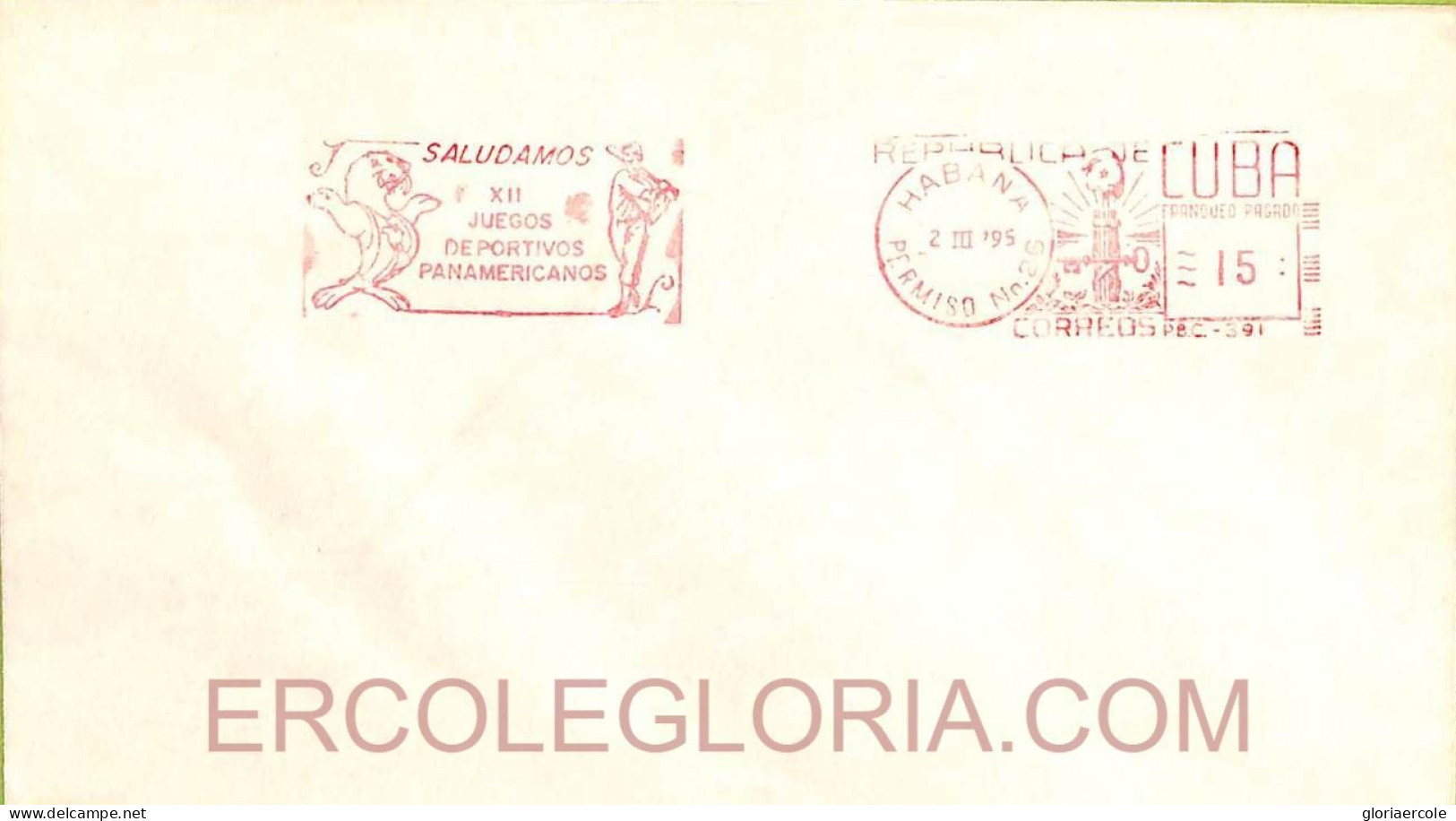 Ad6229 - HAVANA - Postal History - ADVERTISING Postmark On CARD - SPORT Baseball - Brieven En Documenten