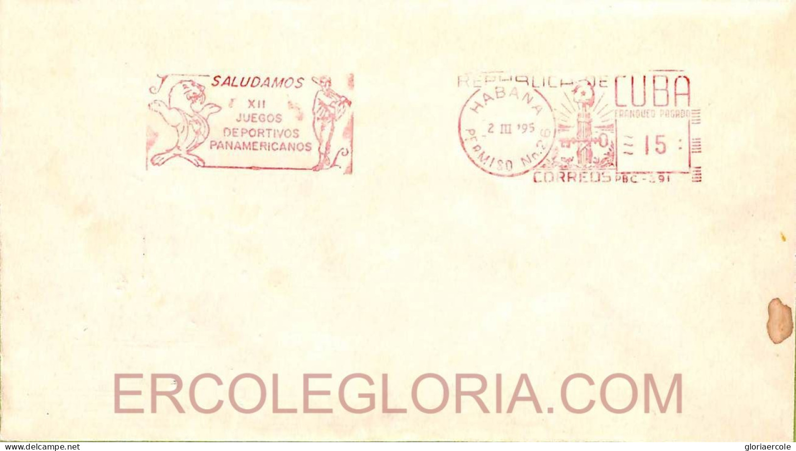 Ad6230 - HAVANA - Postal History - ADVERTISING Postmark On CARD - SPORT Baseball - Lettres & Documents