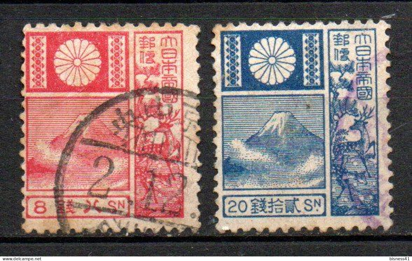 Col33 Asie Japon 1922 N° 171 & 172 Oblitéré Cote : 20,00€ - Used Stamps