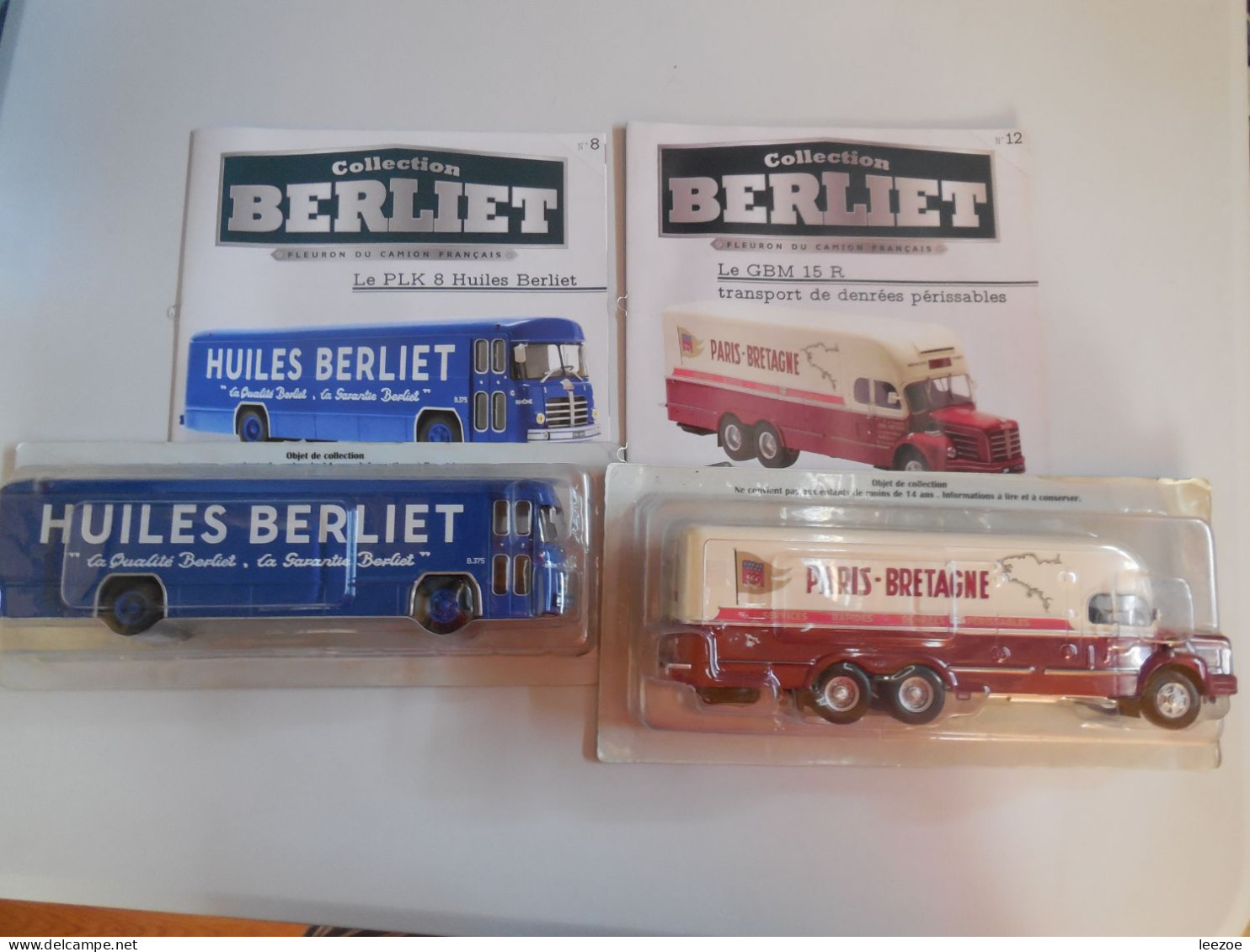 PLK 8 HUILES BERLIET ET GBM 15 R TRANSPORT DE DENREES PERISSABLES COLLECTION BERLIET - LKW