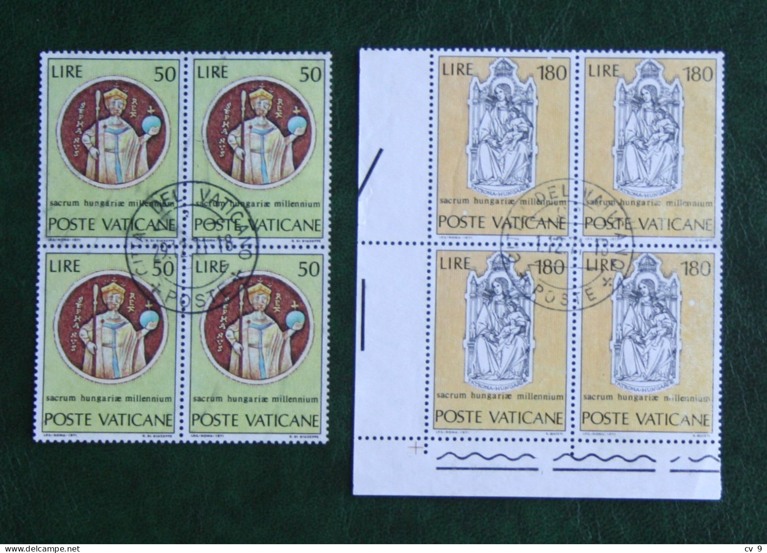 1000.Jahrestag Der Einigung Ungarns 1971 Mi 594-595 Yv 531-532 Used Gebruikt Oblitere VATICANO VATICAN VATICAAN - Used Stamps